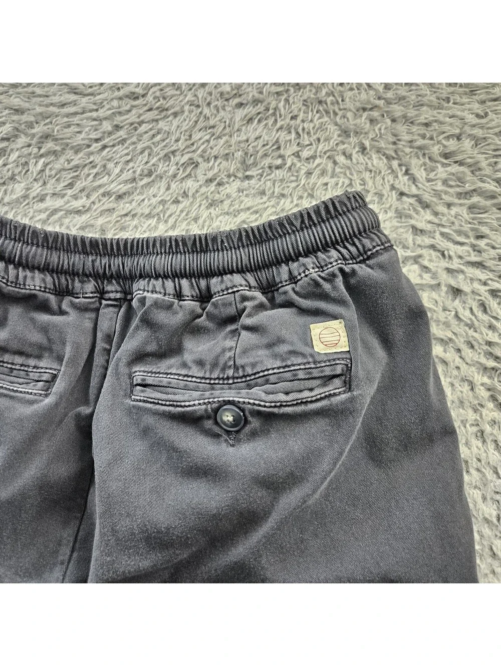 Marine Layer Drawstring Chino Pants Men Medium Gray Cotton Tencel Soft